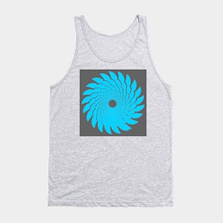 Blue pattern on grey background. Tank Top